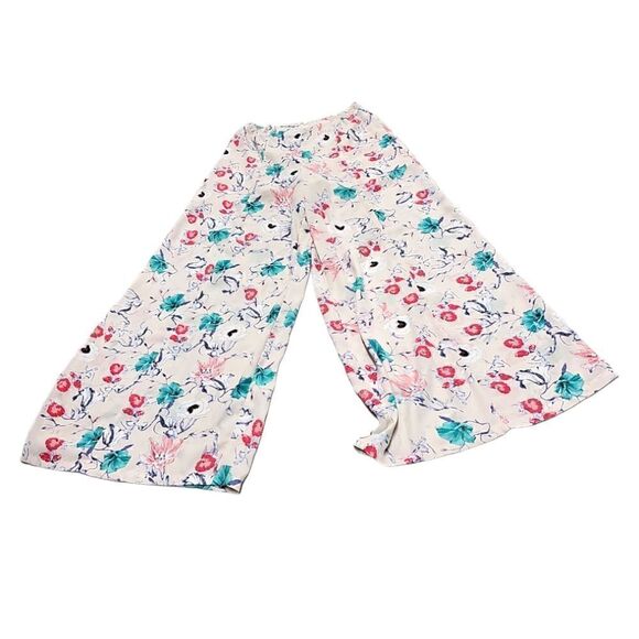 Hommage Los Angeles Wide Leg Floral Flowy Palazzo Pants Size Large - Picture 5 of 8